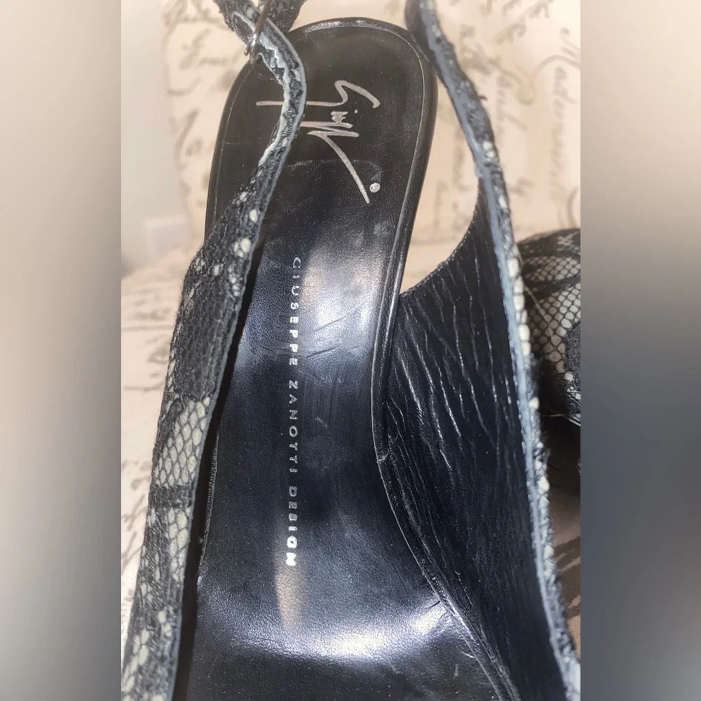 Sexy Monro Lace Giuseppe Zanotti Peep toe stiletto - Picture 12 of 16